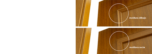Detalle de la puerta basic classic Iris Lisa V Moldura