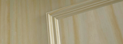 Detalle de la puerta basic classic Lisa V Moldura