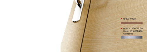 Detalle de la puerta basic design Iris Grecada VH