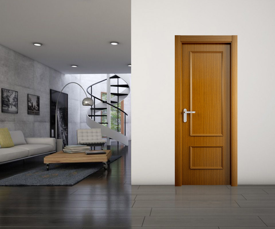 Puerta basic calssic Iris Lisa V Moldura en una habitación