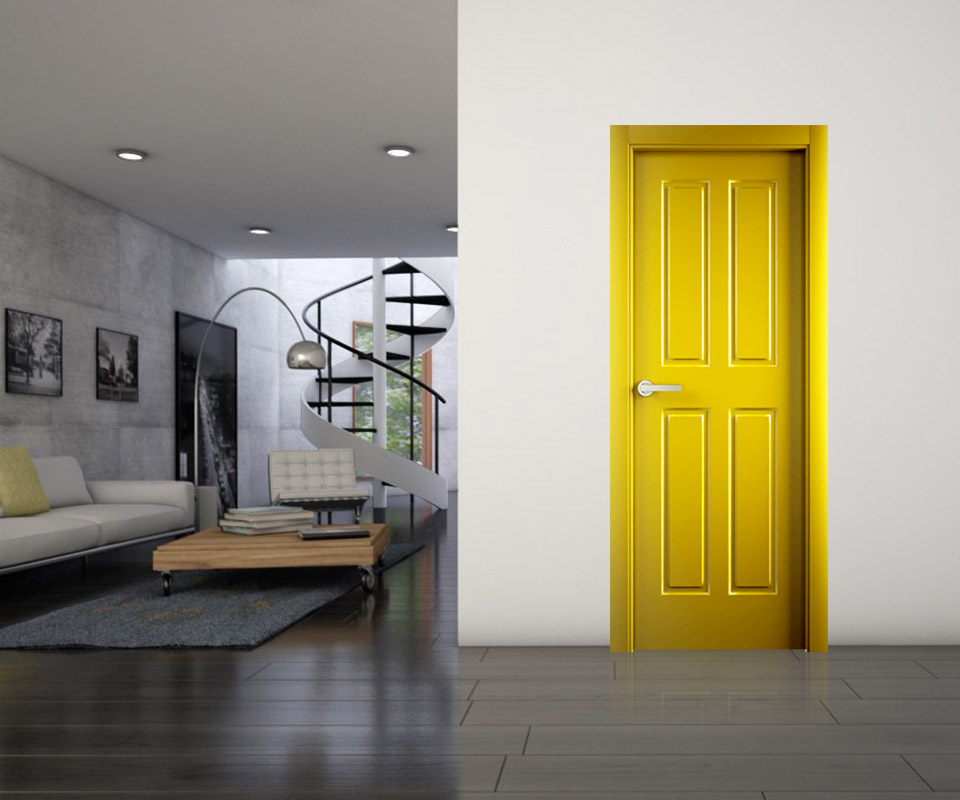 Puerta premium calssic Jeymalac Skyline en una habitación