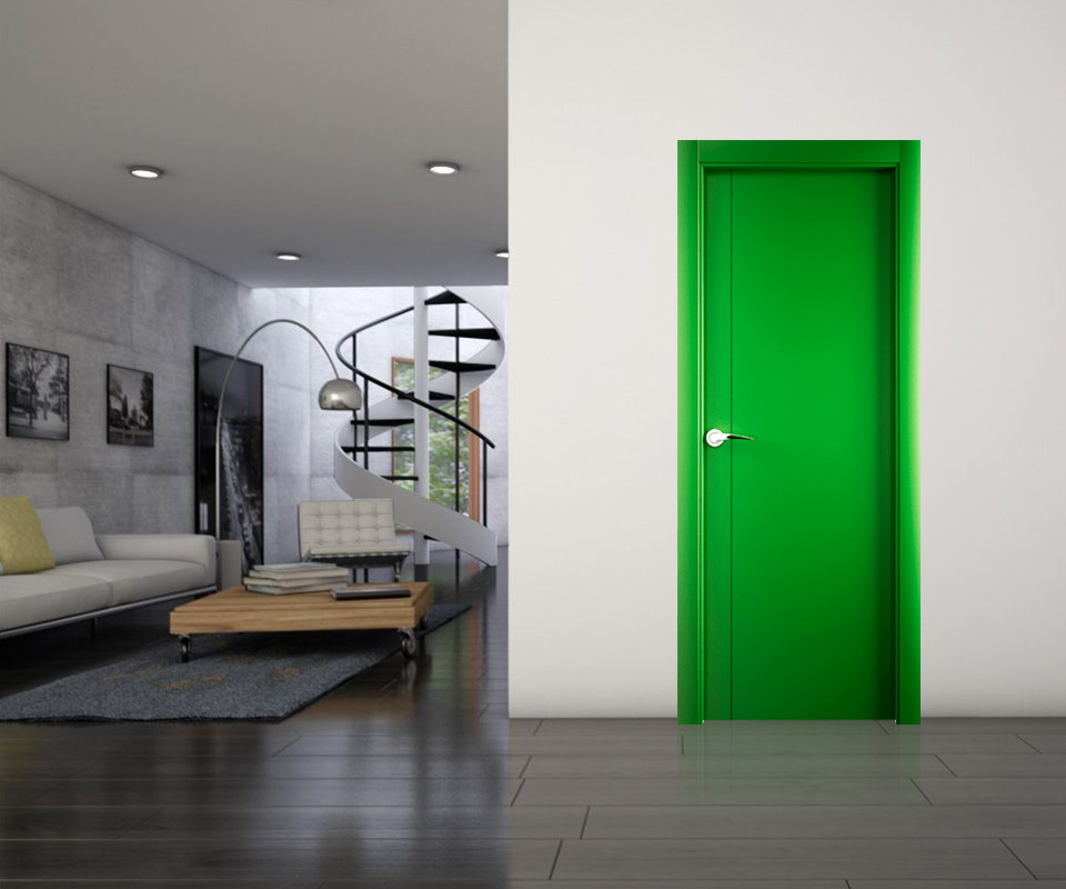 Puerta premium design de la Alba Assimmetrica en una habitación