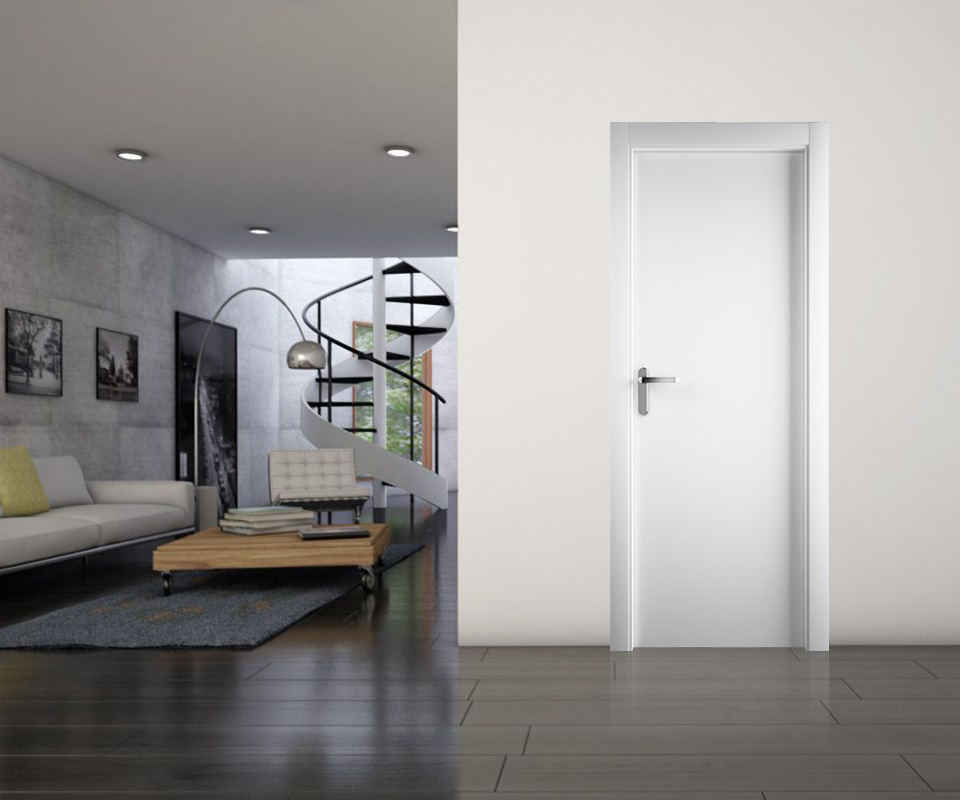 Puerta premium prime de la Alba Lisa en una habitación