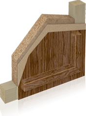 Estructura interior maciza para una puerta de madera Estructura interior maciza para una puerta de madera