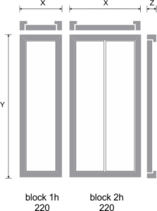 Medidas de armarios para puertas en block Medidas de armarios para puertas en block